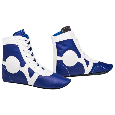 Купить Обувь для самбо SM-0102, кожа, синий Rusco в Серафимовиче 