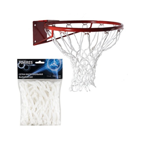 Купить Сетка баскетбольная Torres, нить 6 мм, белая в Серафимовиче 
