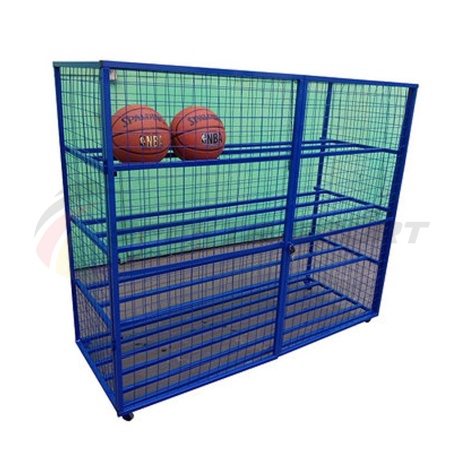 Купить Стеллаж для хранения мячей и инвентаря передвижной металлический (сетка) Цельносварной в Серафимовиче 